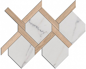 Декор Kerama Marazzi Монте Тиберио наборный белый ID75 49.5x40.2