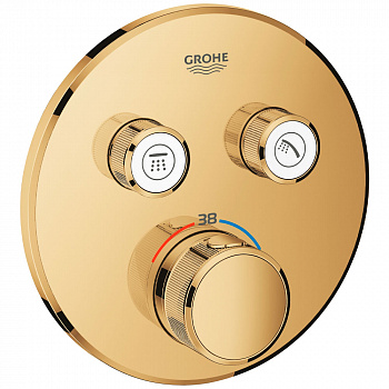 Внешняя часть термостата Grohe Grohtherm SmartControl холодный рассвет глянец 29119GL0