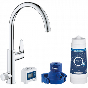 Смеситель для кухни с функцией фильтрации Grohe Blue хром 30385000