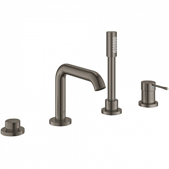 Смеситель на 4 отверстия Grohe Essence тёмный графит матовый 19578AL1