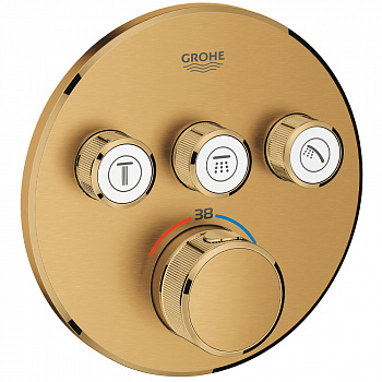 Внешняя часть термостата Grohe Grohtherm SmartControl холодный рассвет матовый 29121GN0
