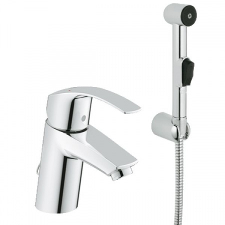 Смеситель для раковины с гигиеническим душем Grohe Eurosmart 23124002