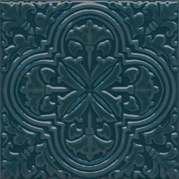 Декор Kerama Marazzi Фес бирюзовый тёмный KMD3STA004BN 15x15