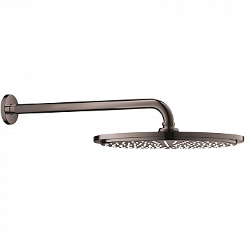 Верхний душ с душевым кронштейном Grohe Rainshower Cosmopolitan тёмный графит глянец 26066A00